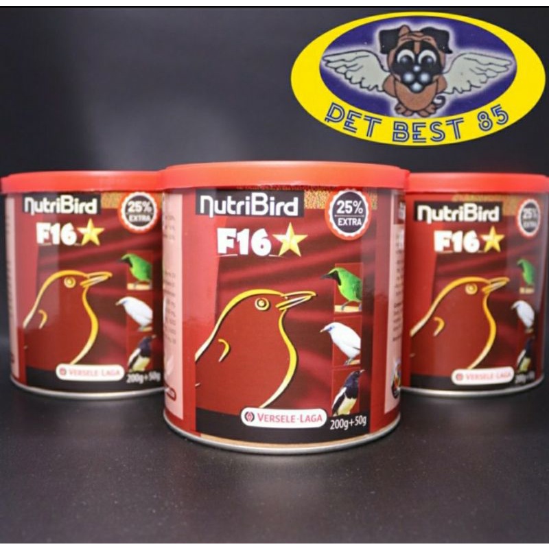 Nutribird F16 200+50gr Pelet Burung Pemakan Buah&Serangga Jalak,Kacer