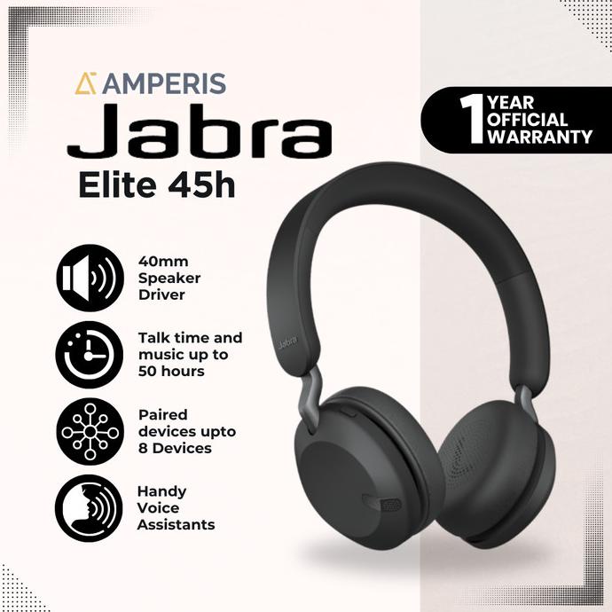 Jabra Elite 45H On Ear Wireless Bluetooth Headphone Wawanhandoko20