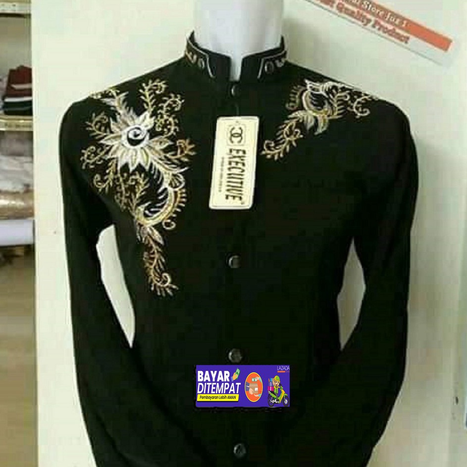 Serbu Obral ⏪ jas koko Jasko Hitam Bordir Jas Koko Bahan Hightwis Tebal dan Lembut Size S M L XL XXL