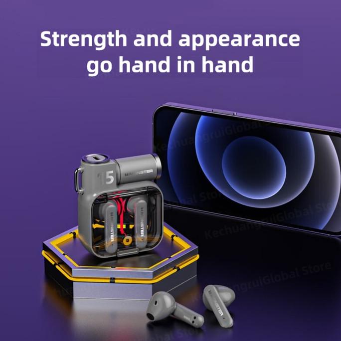 Monster Xkt15 Bluetooth Earphone Tws Headset Earbuds Headphone