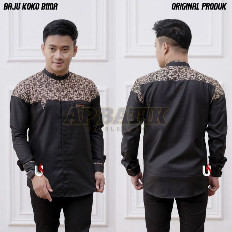 Baju Koko Pria Dewasa Baju Muslim Cowok Motif Kekinian Baju Koko Laki Laki Motif Batik