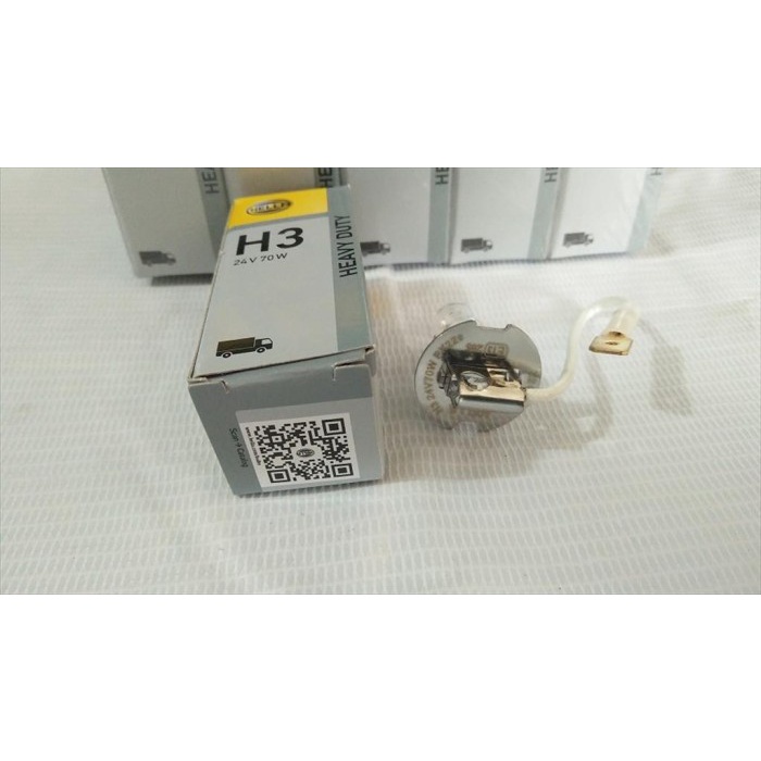 Lampu Bohlam Tembak Mobil Bus Truk Halogen H3 24V 70W Hella Asli terbaik