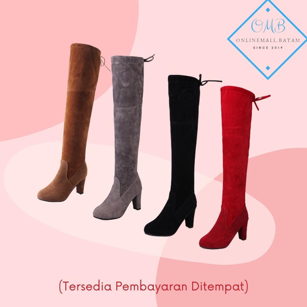 Sepatu Boots Wanita Panjang Hak Tinggi Fashion 266 onlinemall