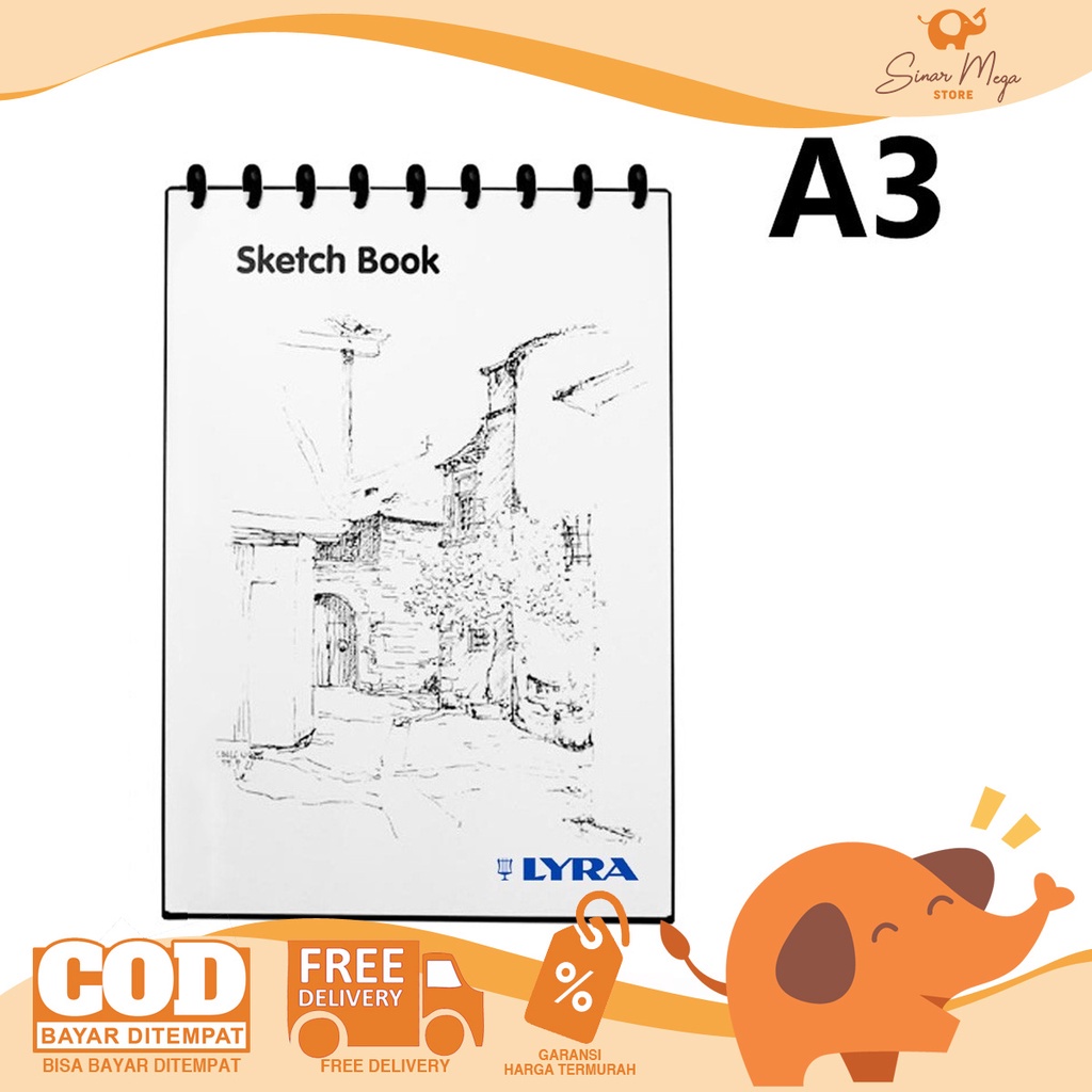 

Lyra Sketch Book A3 30 Sheets/Lembar / Buku Sketsa Sketchbook Berkualitas