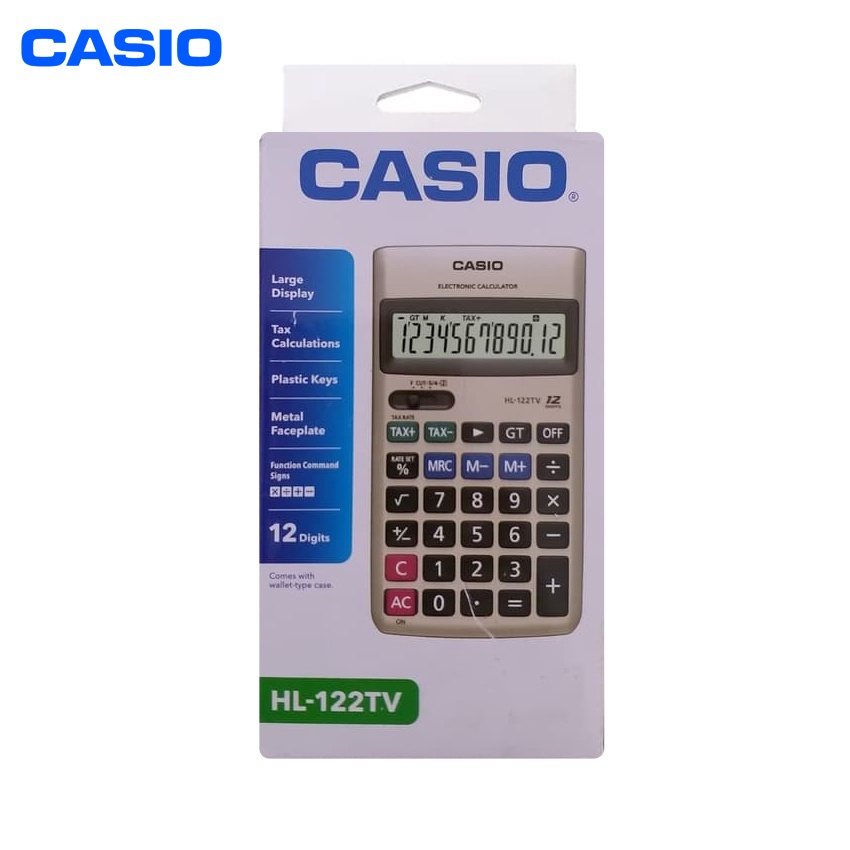 

Kalkulator Casio Hl 122Tv - 12 Digit - Tax Calculation - Large Display - Kalkulator Bisnis