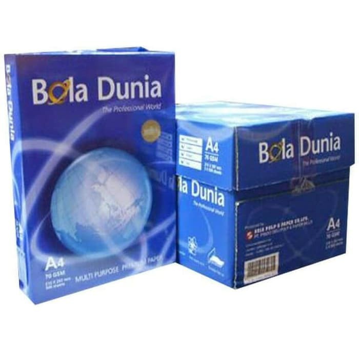 

Bola Dunia Kertas Hvs A4 70 Gsm 210 X 297 Mm / Print / Fotocopy