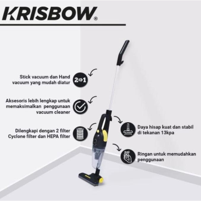 Vacuum Cleaner Krisbow Penghisap Debu Kering 400 Watt Portable 2 In 1 Rotiawanshop