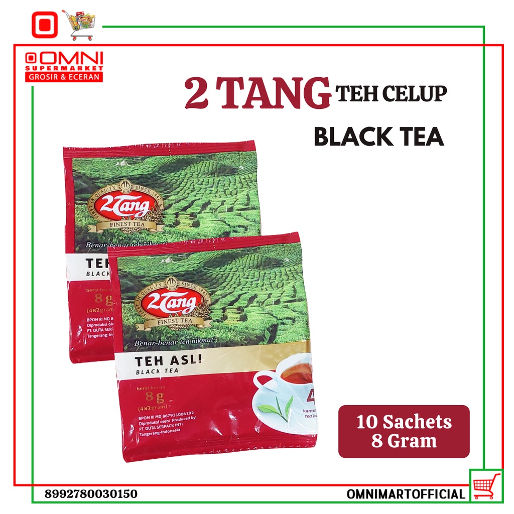 

TEH 2 TANGBLACK TEA RENCENG BUBUK 10 SACHETS