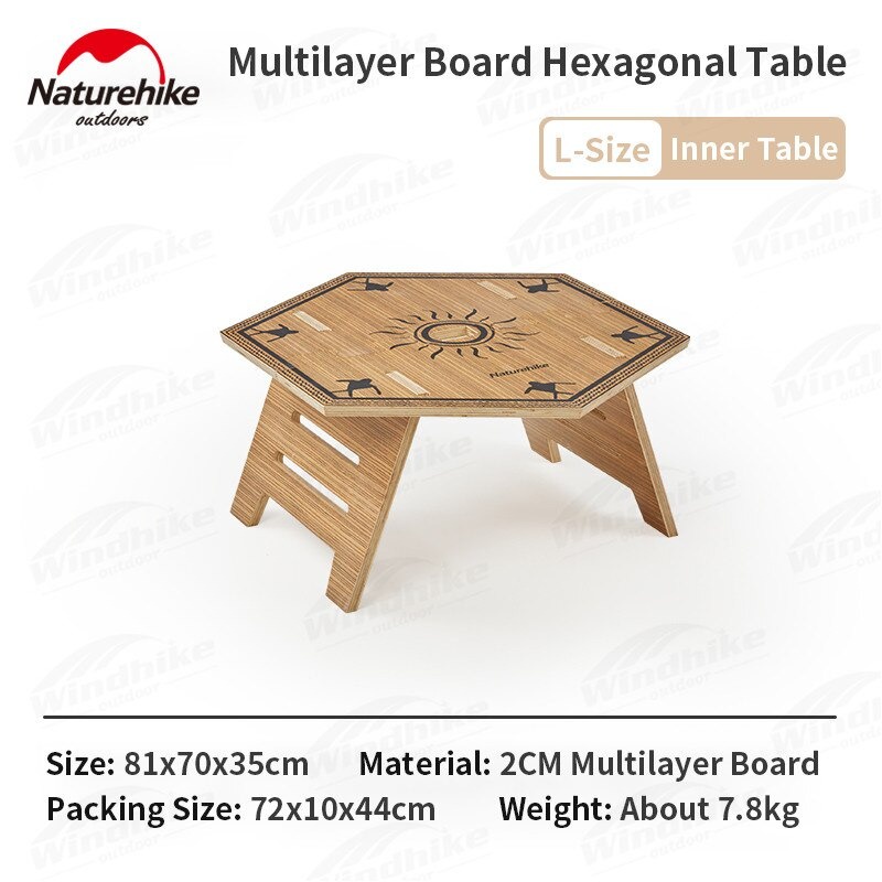 TOKO.PEJALAN MEJA HEXAGONAL NATUREHIKE NH21JU004 (SIZE L INNER TABLE)