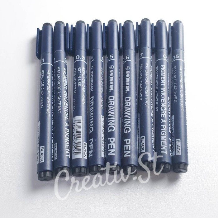 

Spidol Drawing Pen Snowman 0.05-0.8 Full Set Terbaru