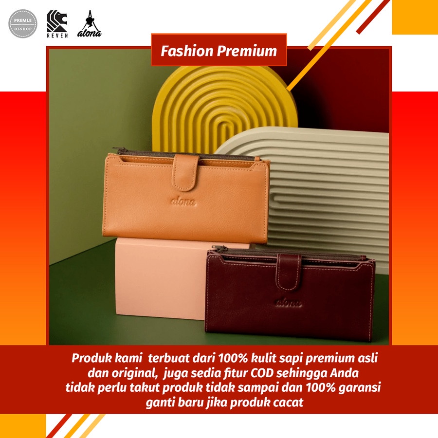 Dompet Kulit Wanita Asli Dompet Wanita Dompet Panjang Original Branded Cantik