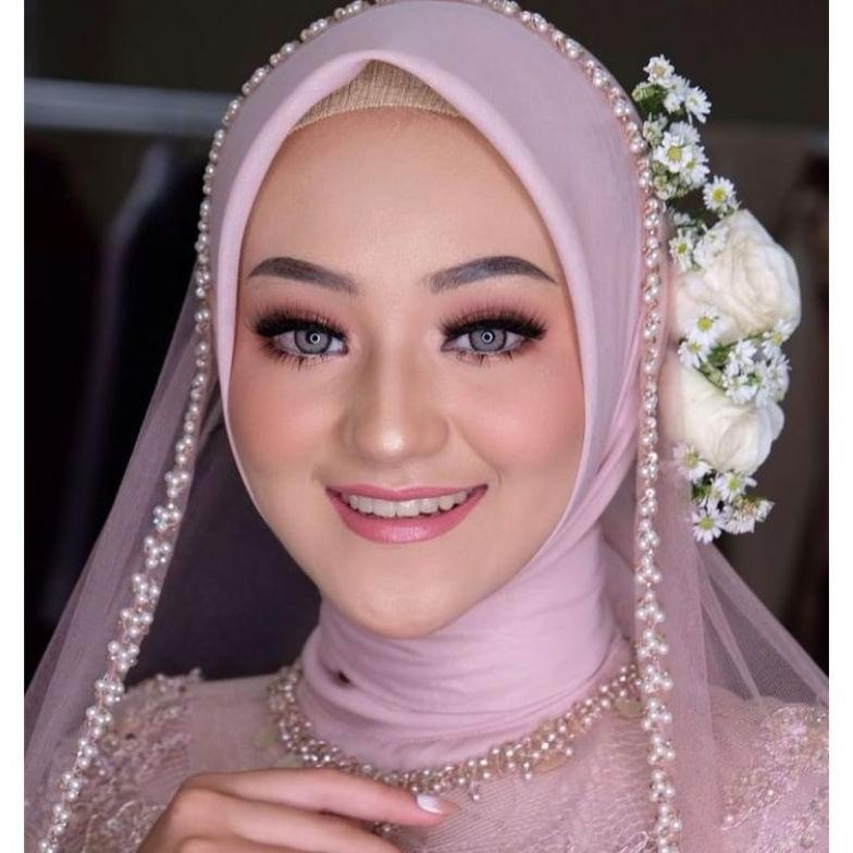 LARIS MNS Slayer veil pengantin veil hijab pengantin selendang pengantin santi