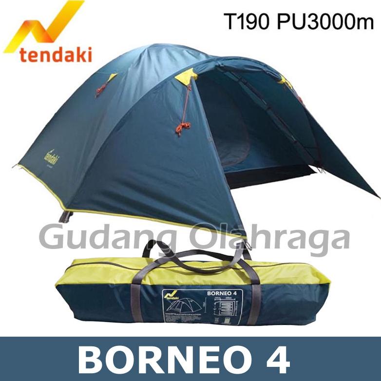 Tenda Tendaki Mis BORNEO 4 / Tenda Camping Dome 4 Orang Double Layer