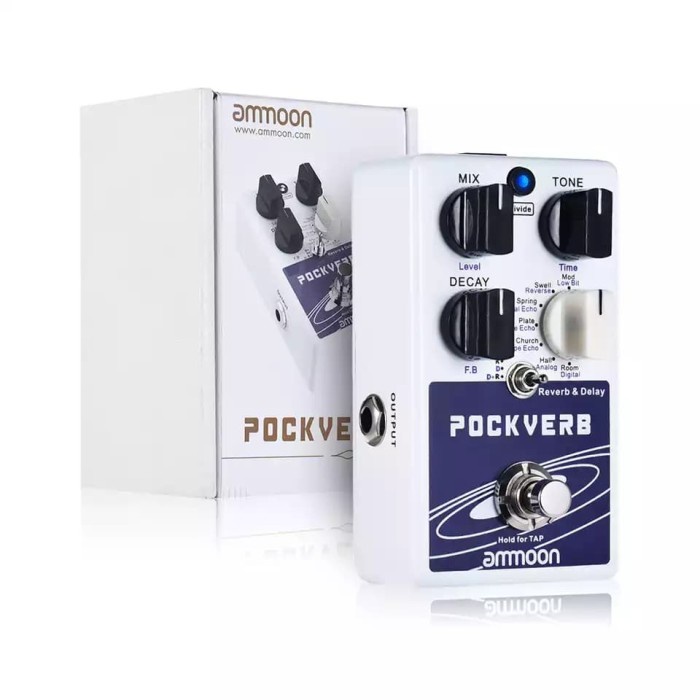 AMMOON PockVerb Reverb & Delay Efek Pedal