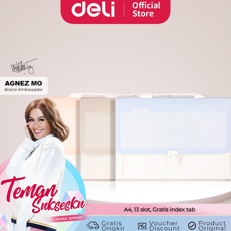 

Deli Map Harmonika / Expanding File A4 13 Slot Gratis Index Tab P50