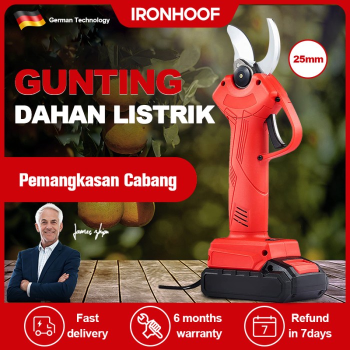 Terlaris Ironhoof 24V Gunting Dahan Listrik Gunting Taman Elektrik Garden