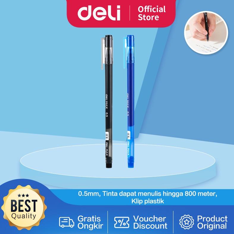 

Deli Gel Pen / Pulpen Gel 0.5mm Tinta Dapat Menulis 800 Meter EG62 1 pcs