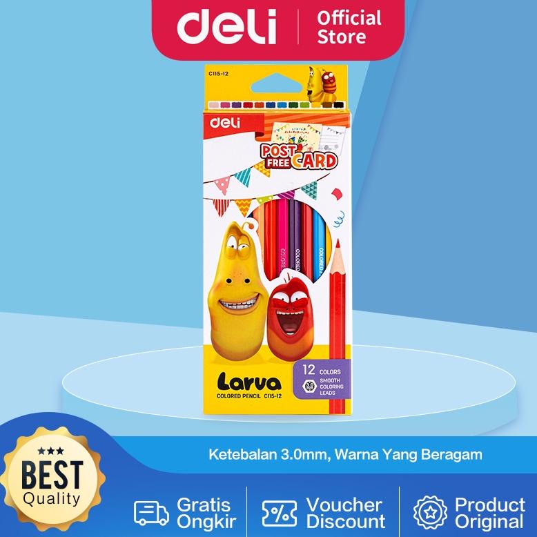 

Deli Larva School Color Pencil / Pensil Warna 12/24 Warna Mudah Diraut Warna Cerah dan Tebal EC115