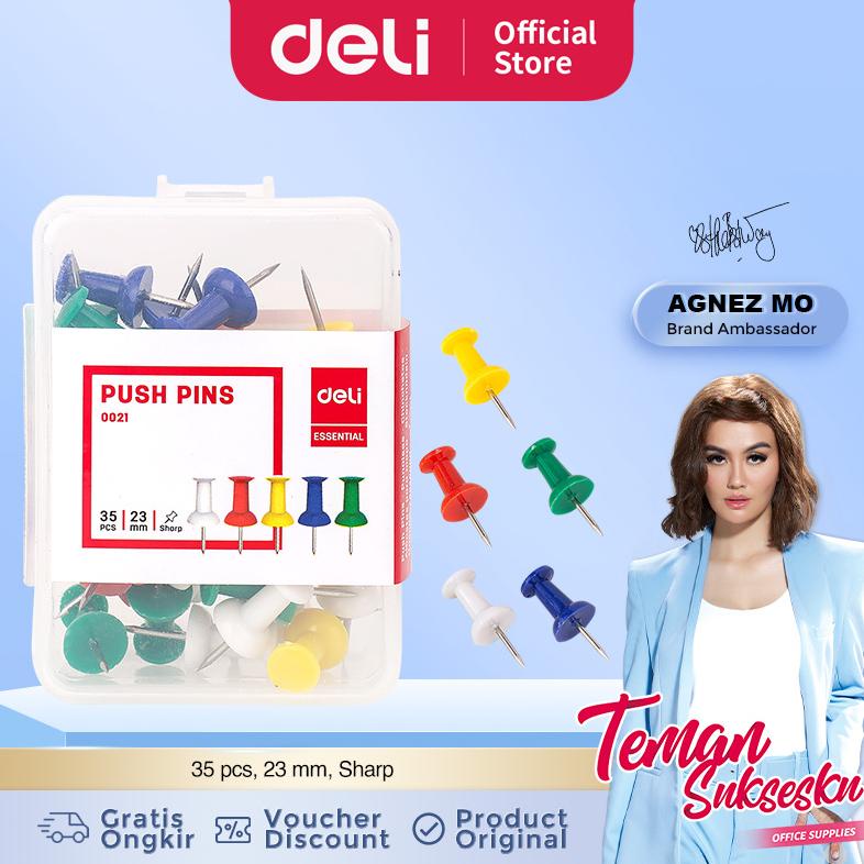 

Deli Pin-Warna Push Pins/ Kebutuhan Kantor / 23mm E0021