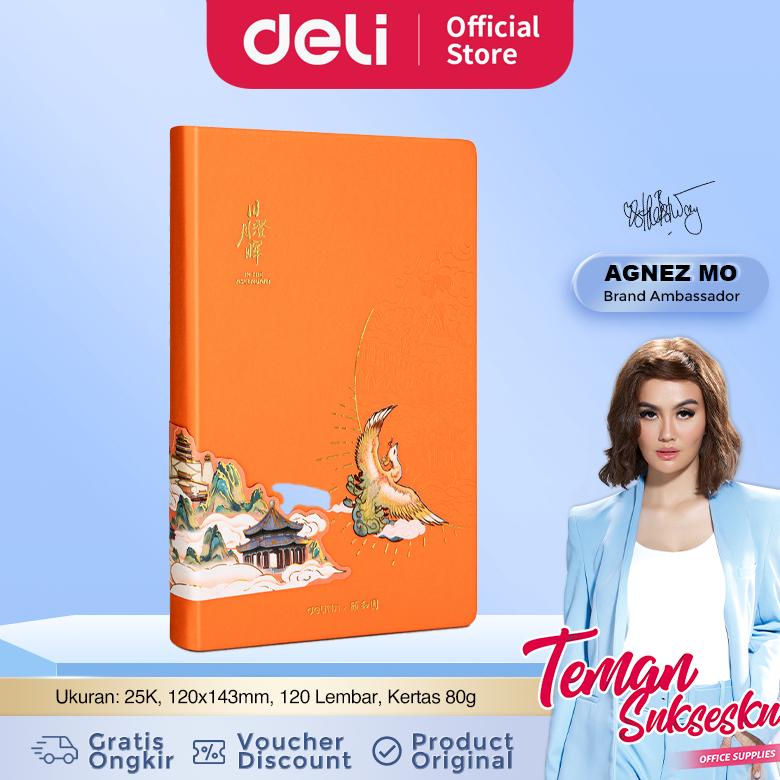 

Deli Leather Cover Notebook / Buku Tulis Cover Kulit Ukuran 25K 120 Lembar 22265