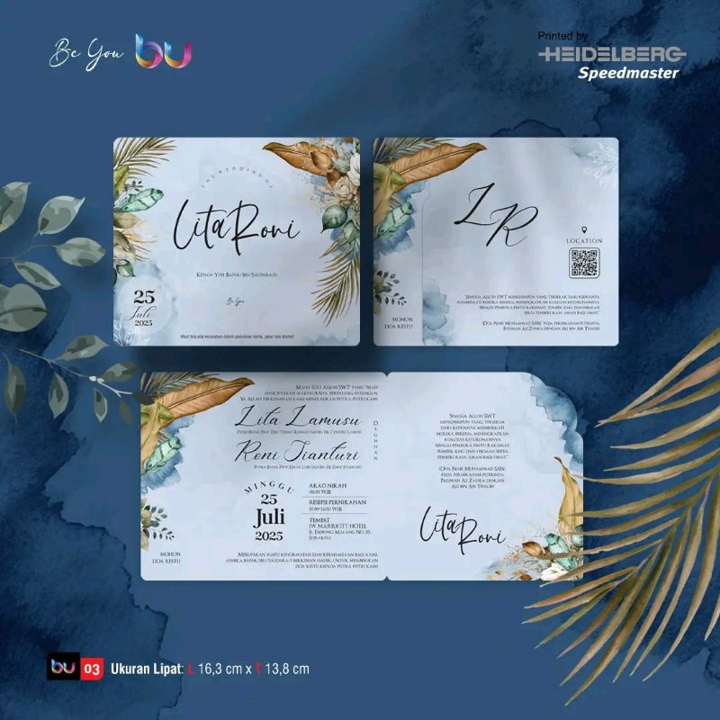 Undangan Pernikahan / Undangan Khitan / Undangan Wisuda unik dan murah aesthetic blangko Byu free pl