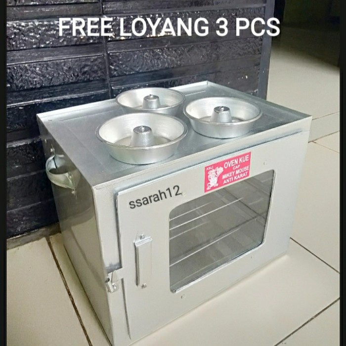 Oven Kompor Tangkring / Oven Mini / Oven Kue Gratis Loyang 3Pcs