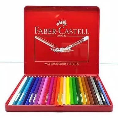 

Faber-Castell Watercolour pencils 24 tin case / pensil warna 24