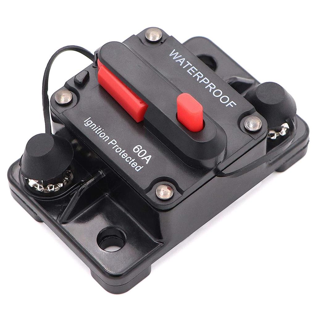 50 60 100A Circuit Breaker Fuse Reset Waterproof Circuit Breaker 12V 24V Audio Mobil Solusi Kebutuha