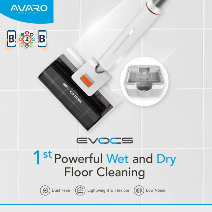 Avaro Evocs Powerful Wet and Dry Floor Cleaning Alat Pel vacuum