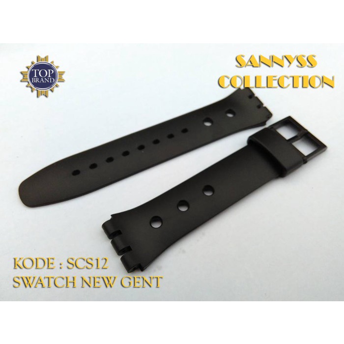 STRAP TALI JAM SWATCH NEW GENT HITAM