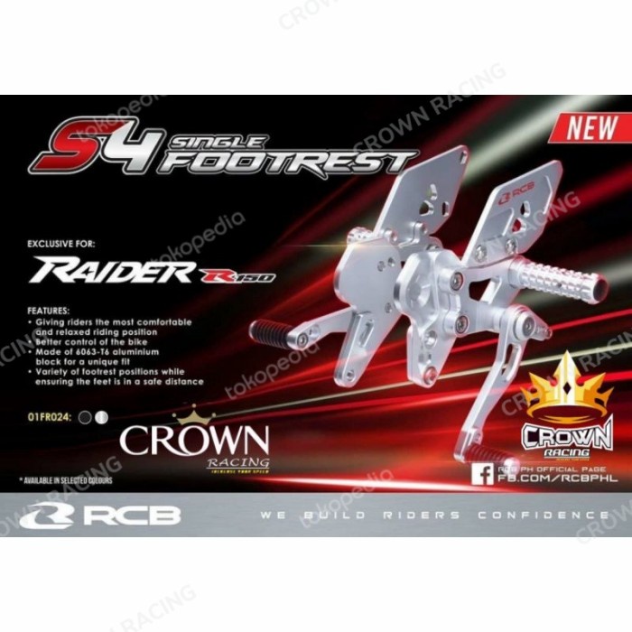 Footstep Footrest Underbone RCB S4 Suzuki Satria FU 150 Injeksi