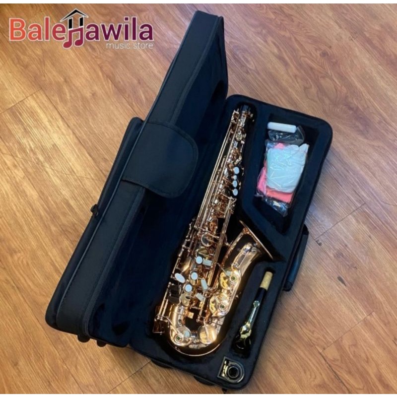 Alto Saxophone Alto Sax ANTONIO Gold Rose Original Lengkap HARDCASE