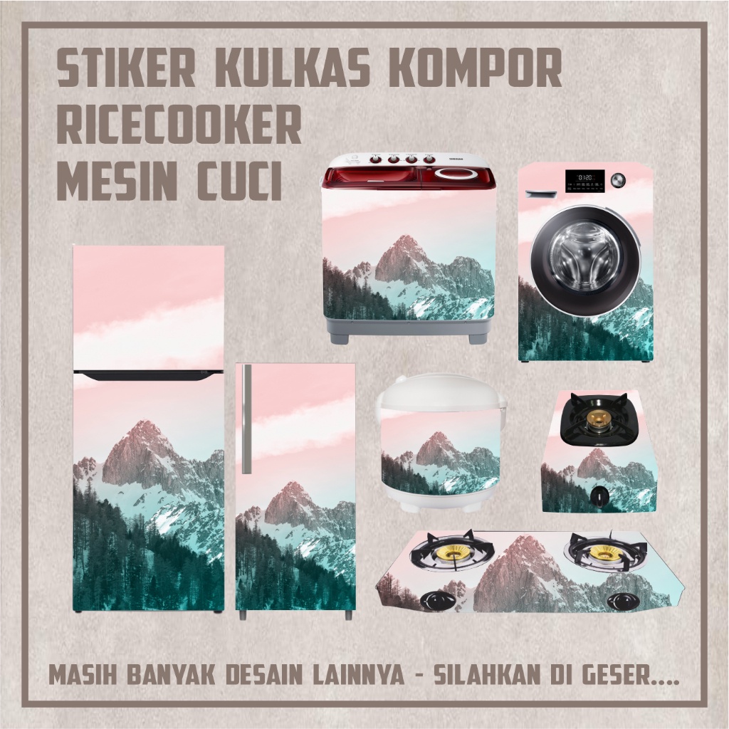 Stiker Mesin cuci Sticker Rice cooker ukuran kecil besar Stiker Kulkas Stiker Kompor Stiker Dispense