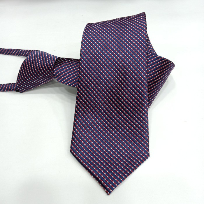 dasi dasi merah pria dasi navy motif instan siap pakai - M10(K3J7) dasi pria langsung pakai dasi kan
