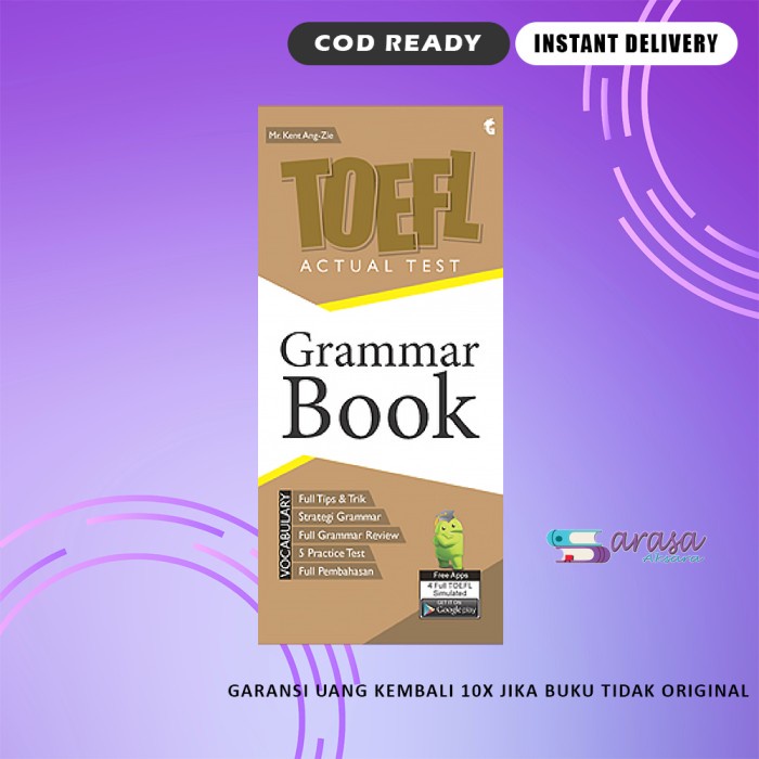 

NEW BUKU TES TOEFL : TOEFL ACTUAL TEST GRAMMAR BOOK
