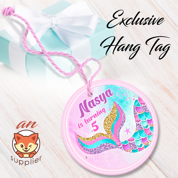 MERMAID 2-8 HANG TAG THANK YOU CARD ULTAH / ULANG TAHUN