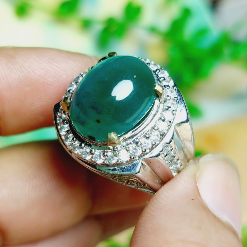 NATURAL BATU BACAN GREEN DOKO BAHAN COKLAT CTYSTAL