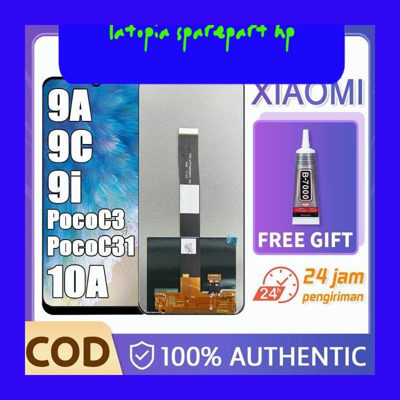 ORI 100%LCD XIAOMI REDMI 9A / 9C /10A pocoC3/pocoC31 FULLSET TOUCHSCREEN ORIGINAL