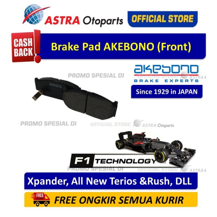 AKEBONO KAMPAS REM DEPAN XPANDER,NISSAN LIVINA , RUSH & TERIOS