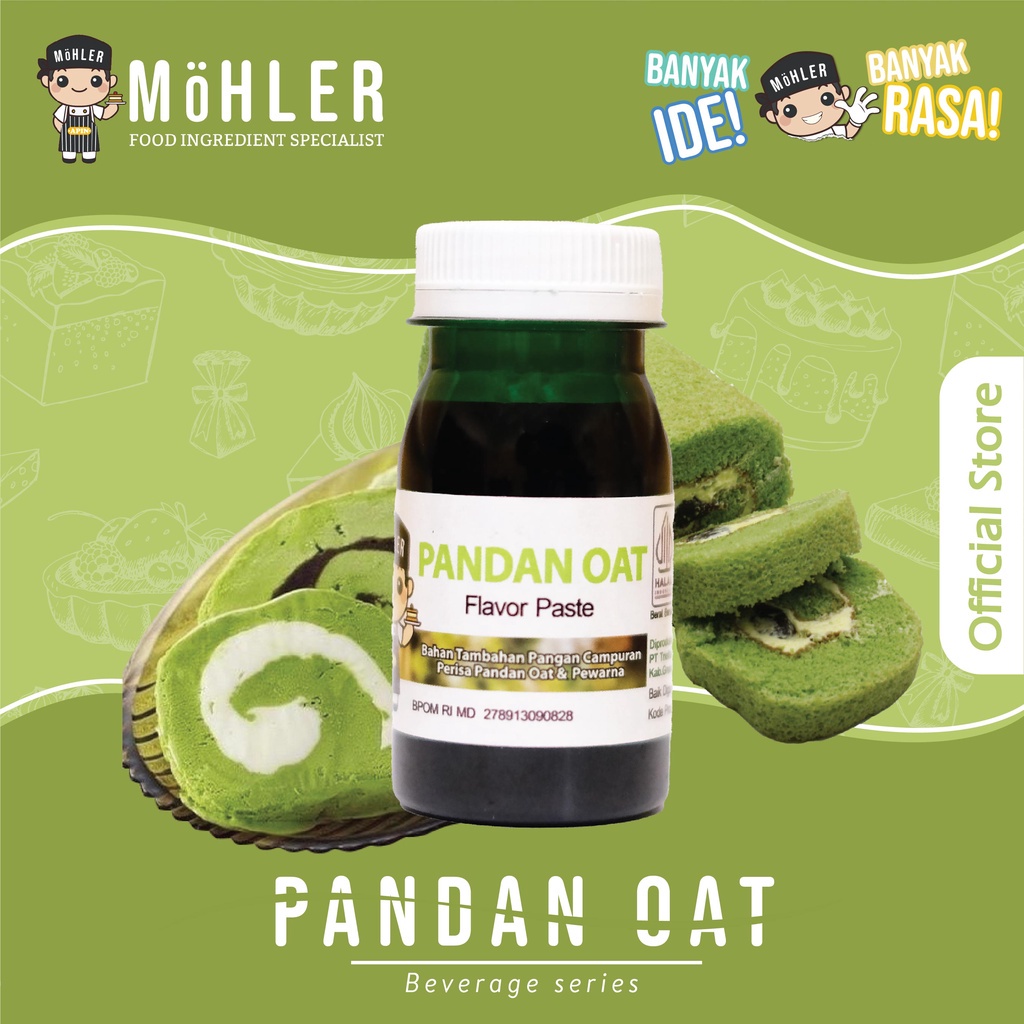 

MOHLER Pasta perisa pewarna PANDAN OAT