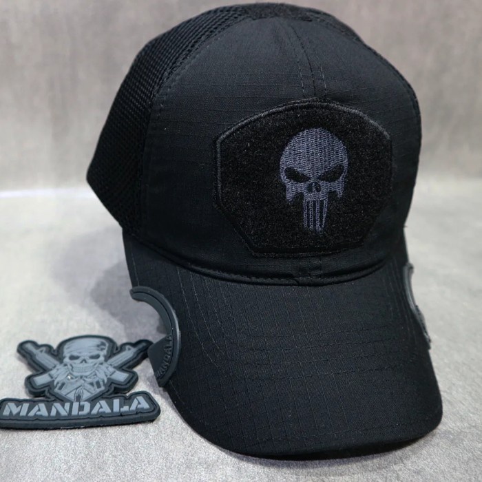 Topi topi punihser black coak / Topi punihser Hitam coak / topi tactical(L2A4) Topi Distro Pria Orig