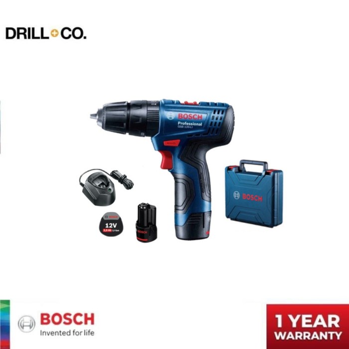 Bosch Gsb 120-Li Cordless Impact Drill / Bor Tembok Baterai 120 Li