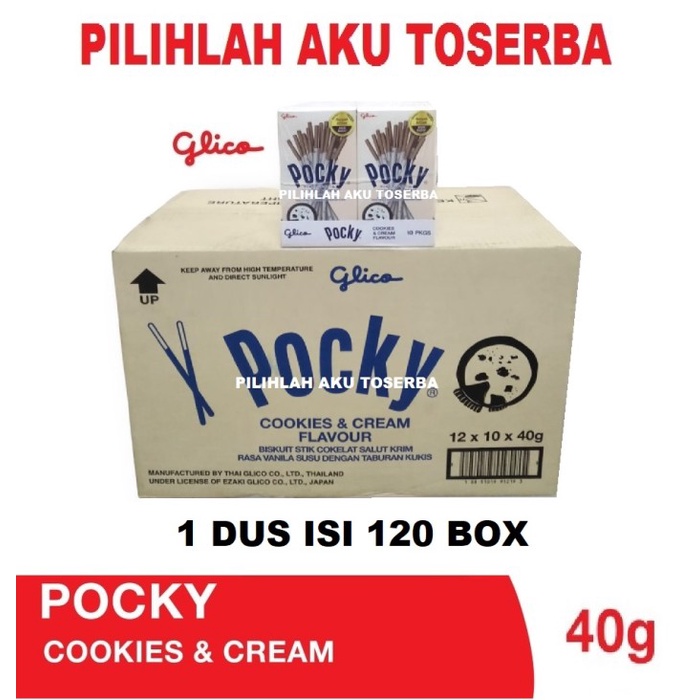 

Glico Pocky Regular Pack Cookies & Cream - ( Harga 1 Dus )