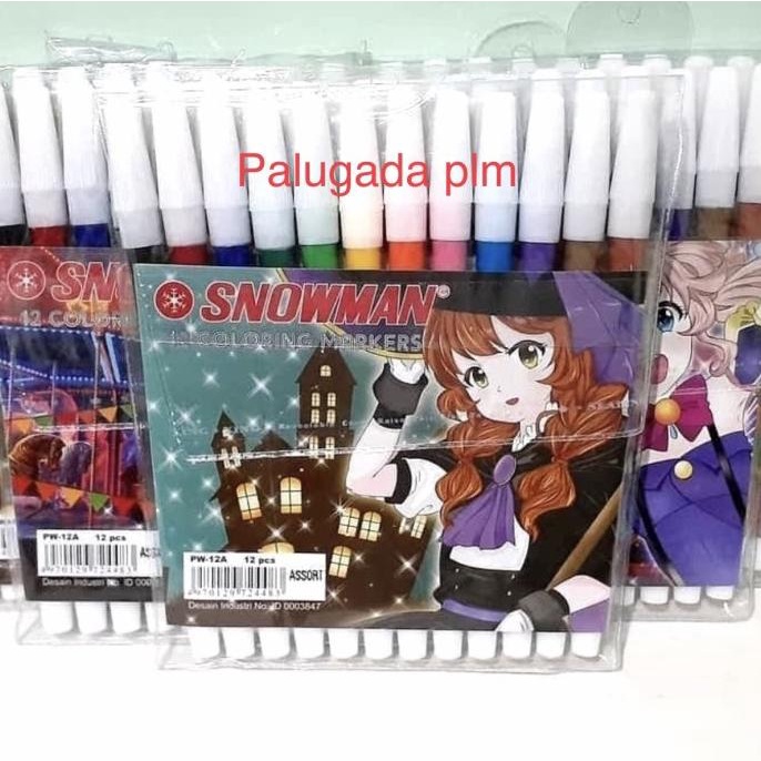 

>>>>>] Spidol snowman 12 warna