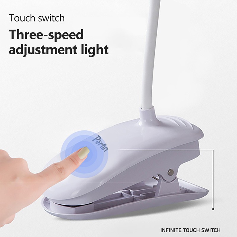 Pf01 Lampu Charge Usb/Lampu Meja Belajar Led Jepit/Lampu Meja Led