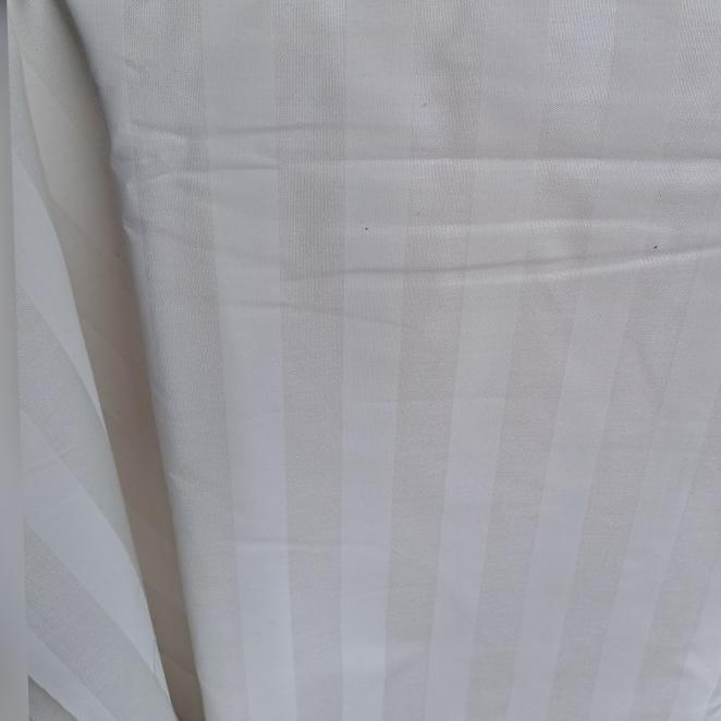 Modern SPREI HOTEL | GARIS PUTIH KATUN CVC PREMIUM UKURAN CUSTOME 150X190X30 Top 1282