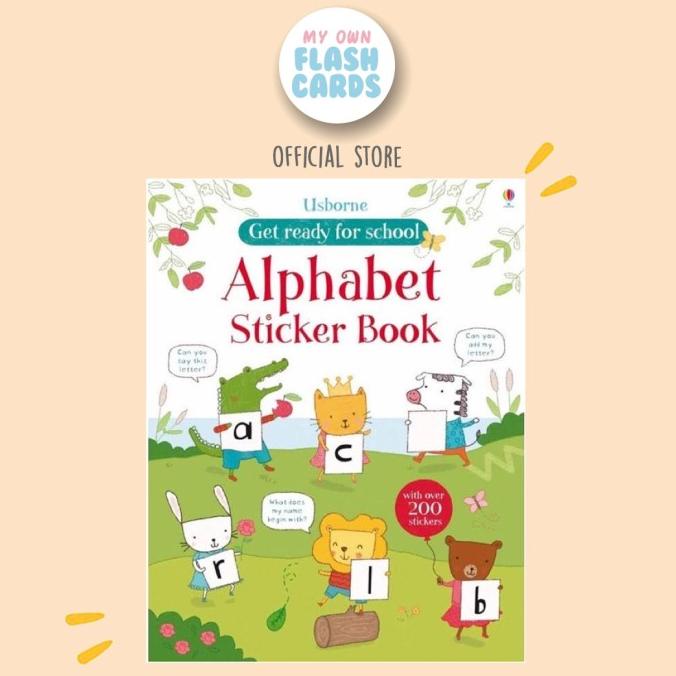 

DISKON!!! PROMO MURAH Usborne Alphabet Get Ready For School Sticker Book Buku Stiker Edukasi - Langsung Kirim