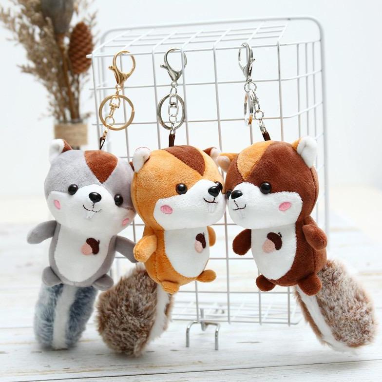 GANTUNGAN KUNCI BONEKA TUPAI / MAINAN ANAK KARAKTER EKOR TUPAI ORNAMEN GANTUNGAN LUCU IMPORT