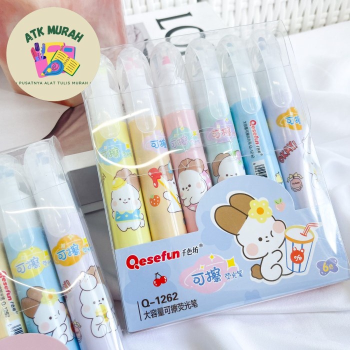 

Highlighter eraseable bisa di hapus gambar kelinci alat tulis kantor k
