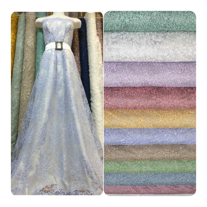 Promo  Bahan kebaya tile 3D kain tile timbul tile korea brukat